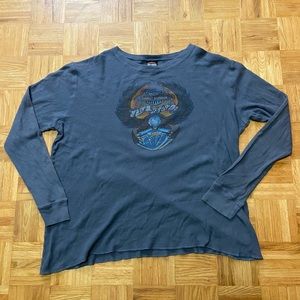 Vintage HARLEY-DAVIDSON Long Sleeve Waffle Tee - XL